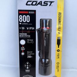 Coast HX6R 800 Lumens LED Rechargeable Flashlight