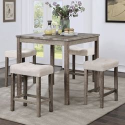 5 Piece Counter Height 4 Stools That Fit Perfectly Under The Table To Save Space!!! Firm Price $250 Brand New In Box