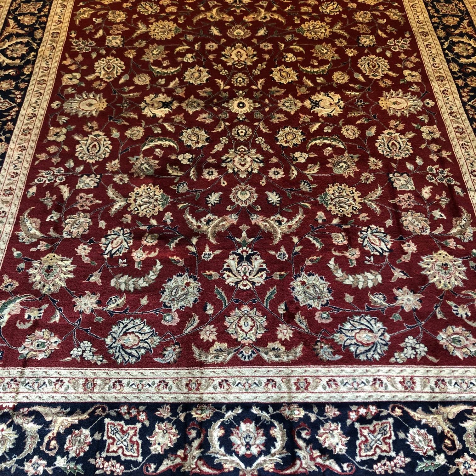 Hand knotted silk /wool very Fine Sino-Persian Rug 8' x 10' perfect