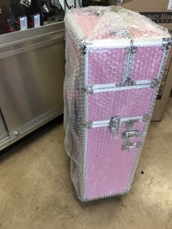 Pink makeup box