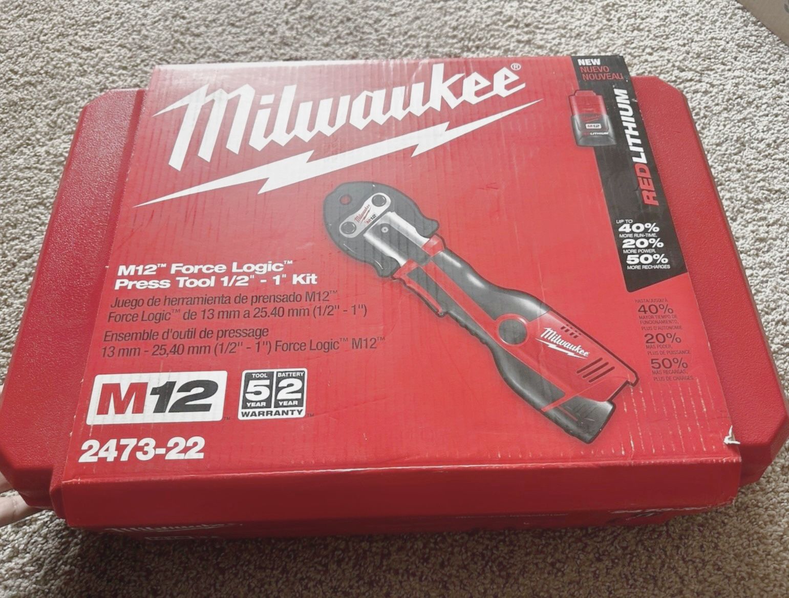 Milwaukee 2473-22 M12 Force Logic Press Tool KIT