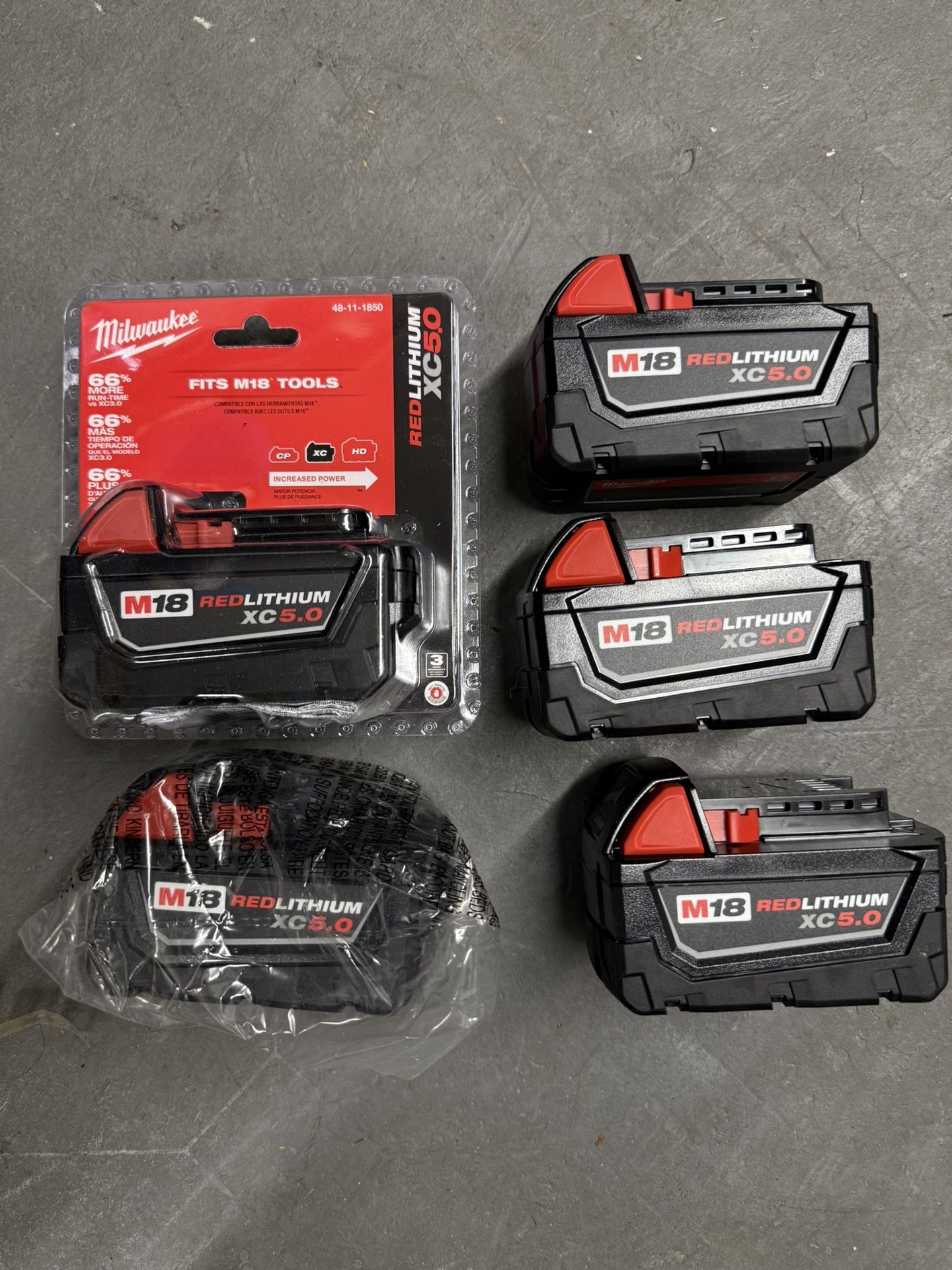 (4) M18 5.0 Batteries