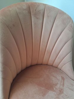 Pink Suade desk chair
