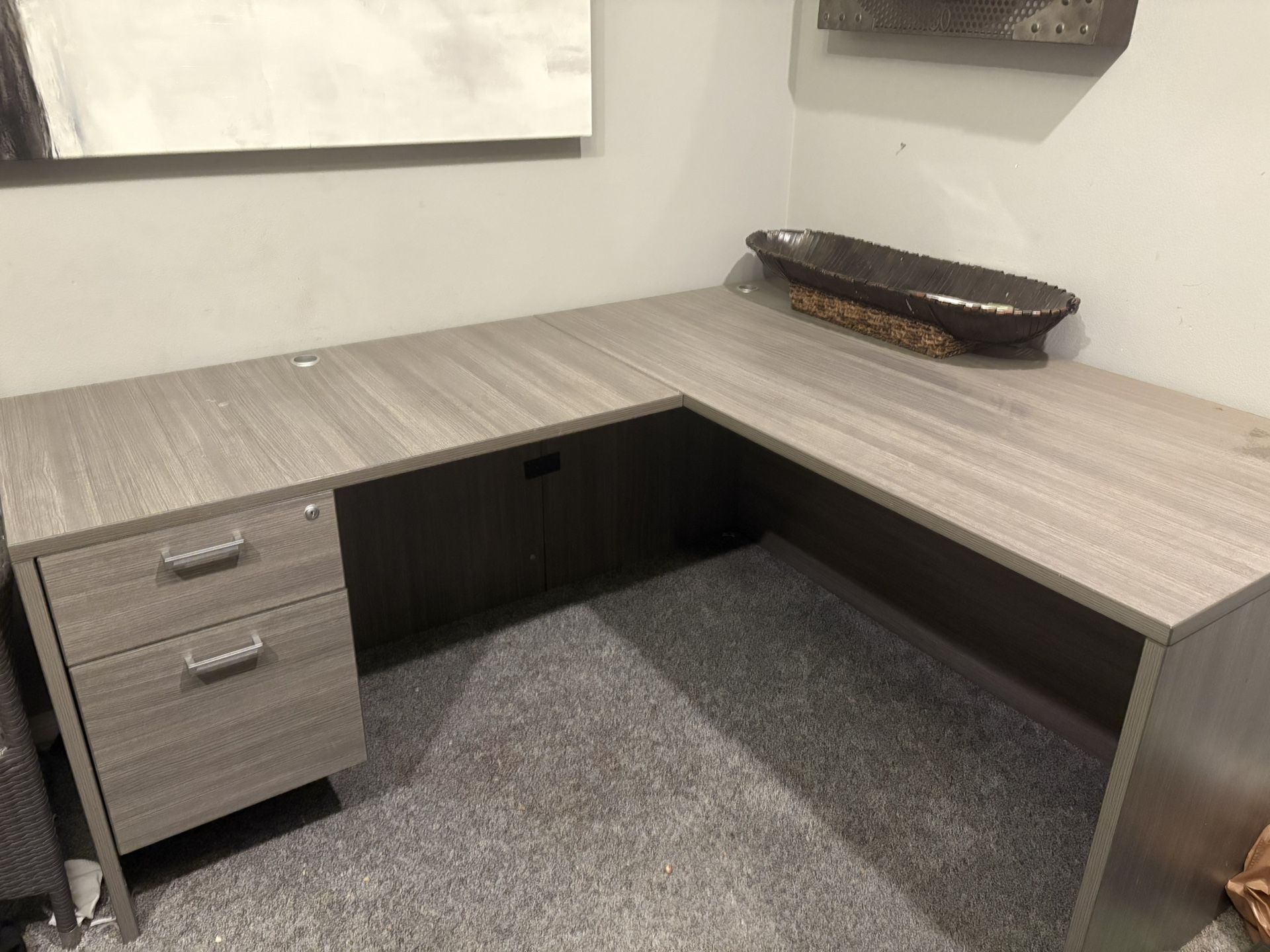 Corner Desk And Art Work