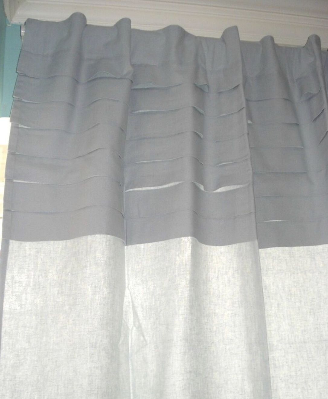 Pottery Barn Tuxedo Drapes Curtains x 2 