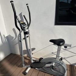 2 In 1 Magnetic Elliptical Upright Bike 