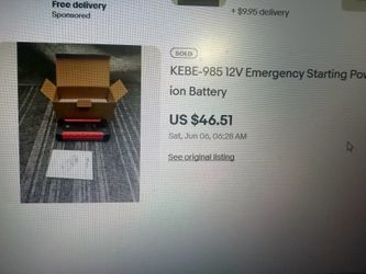 KEBE-985  12 V  starting power supply for the battery