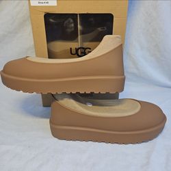 UGG CHESTNUT WATERPROOF RUBBER RAIN BOOT GUARD GALOSH, MEN 8-10 WOMEN 9-11