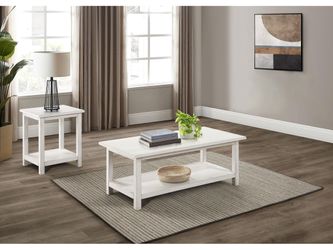 Payne Distressed White 2-piece Coffee and End Table Set