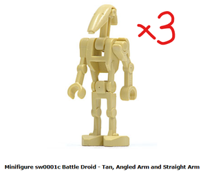 Battle Droid - Tan, Angled Arm and Straight Arm (QUANTITY 3)