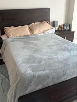 Queen size bed and 2 side tables