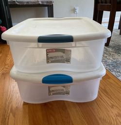 2 Sterilite Latching Storage Bins