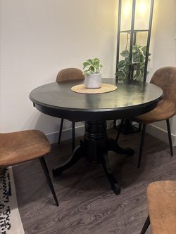Small black wood coffee table