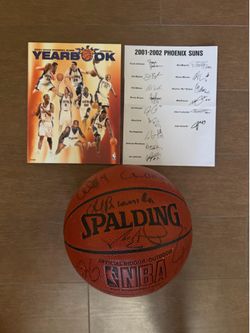 Phoenix Suns 2001-2002 autographed basketball.
