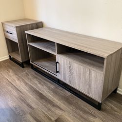 TV Console Entertainment Stand and Side Table