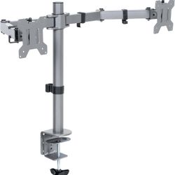 VIVO V002 Dual Monitor Desk Mount Heavy Duty Adjustable Steel up to 30 Inch Gray