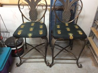 Wrought Iron Pineapple bar stools