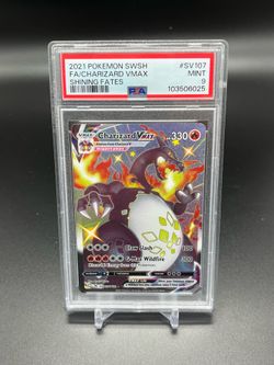Pokemon 2021 Sword and Shield Shining Fates Charizard Vmax SV107 PSA 9 Mint