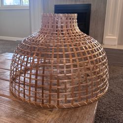 Woven Bamboo Pendant Lamp Shade IKEA Gottorp, New!