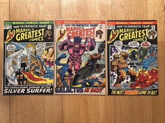Marvel’s Greatest Comics 35 36 39 Reprints Fantastic Four 48 49 52 Comic Book 1972 Bronze Age