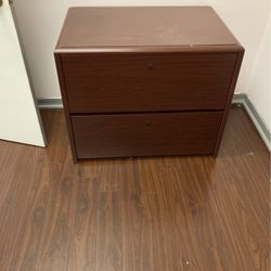 2 Drawer Wooden lateral file cabinet  Must go!  