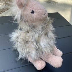 Mary Meyer FabFuzz Glama Llama Alpaca Plush 10” Gray Pink Plush Stuffed Animal