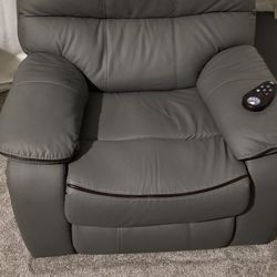 Leather Recliner with Heat and Massage