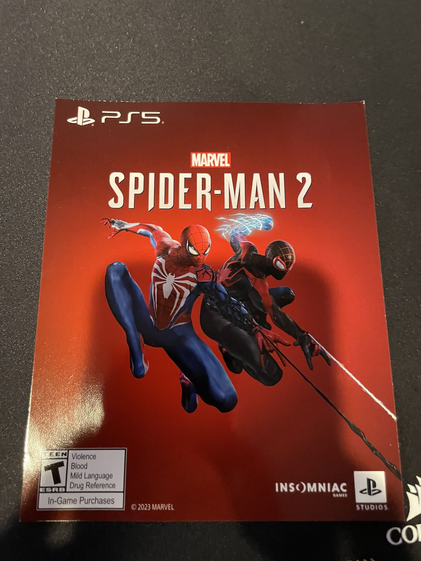 Spider man game for the play station 5