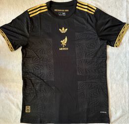 Mexico Soccer National Team Mexico De Oro Black/Gold Jersey