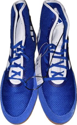 Adidas Tech Fall 2.0 wrestling shoes in a Royal White colorway size 13