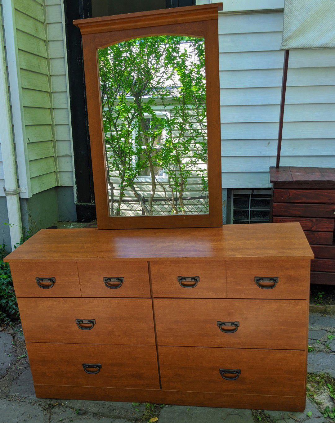 Mid Century Modern 6 Drawer Dresser with mirror $150 OBO