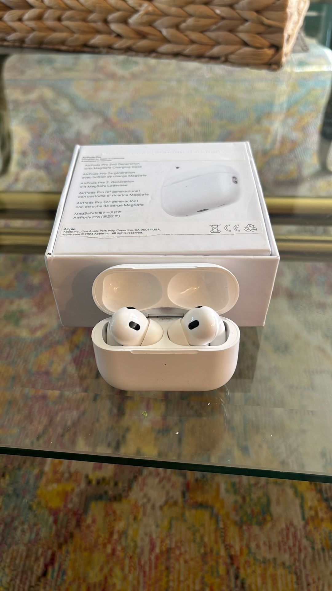Apple AirPods Pro (2nd Generation) with a MagSafe Charging Case. 