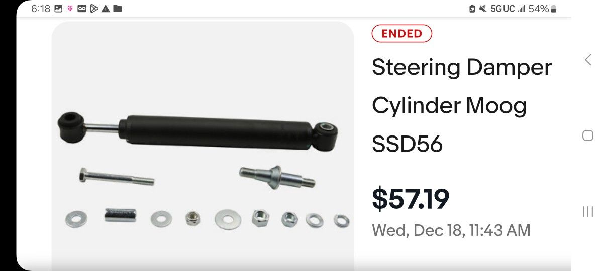 Steering Damper, GM, MOOG 