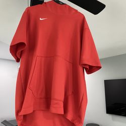 Red Nike Short Sleeve Sweatshirt