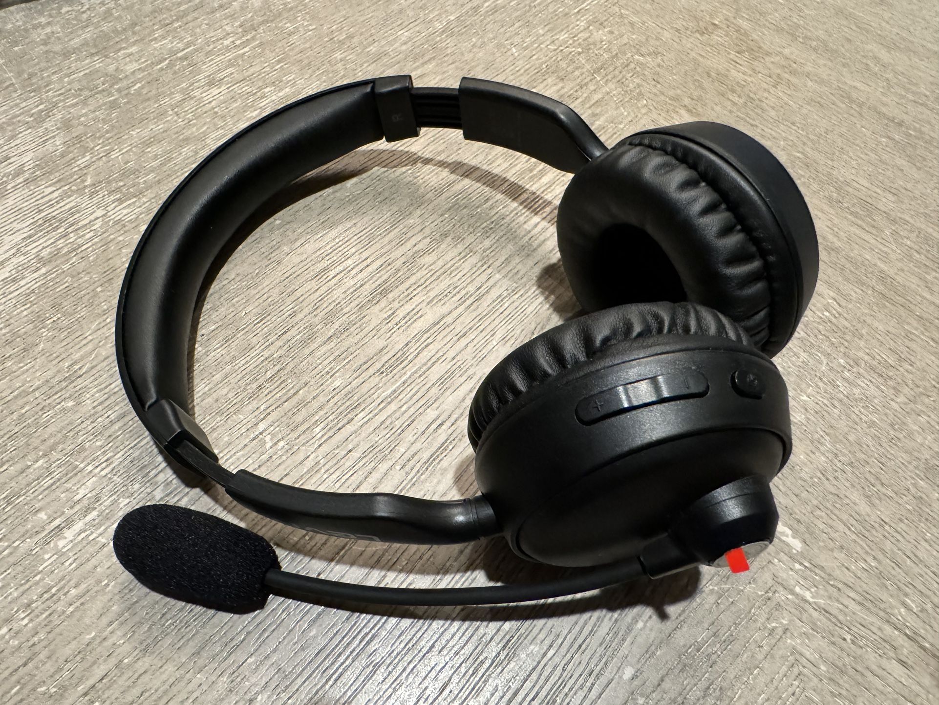 LEVN Bluetooth Headset with Microphone, Wireless Headset with Mic & Mute Button, 60 Hrs Working Time Noise Cancelling Bluetooth Headset 5.3 Multipoint