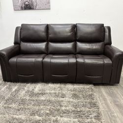 Leather Recliner Sectional Couch - Free Delivery 