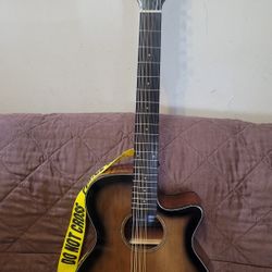 IBANEZ ACOUSTIC ELECTRIC 12 STRINGS GUITAR MODEL AEG5012-DVH IN SUNBURST COLOR. 
