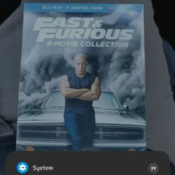 Fast & Furious 9-Movie Collection (Blu-Ray Disc / Digital Code) Brand New