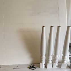 Farmhouse Country Rustic Style White Square Dining Table