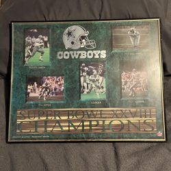 Dallas Cowboys Super Bowl XXVIII Champions Poster with Frame