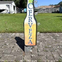 Cerveza Beer Metal Marquee Sign