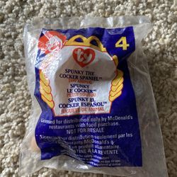 Ty Spunky The Cocker Spaniel 4 Mcdonald’s Happy Meal Fast Food Collectible New 