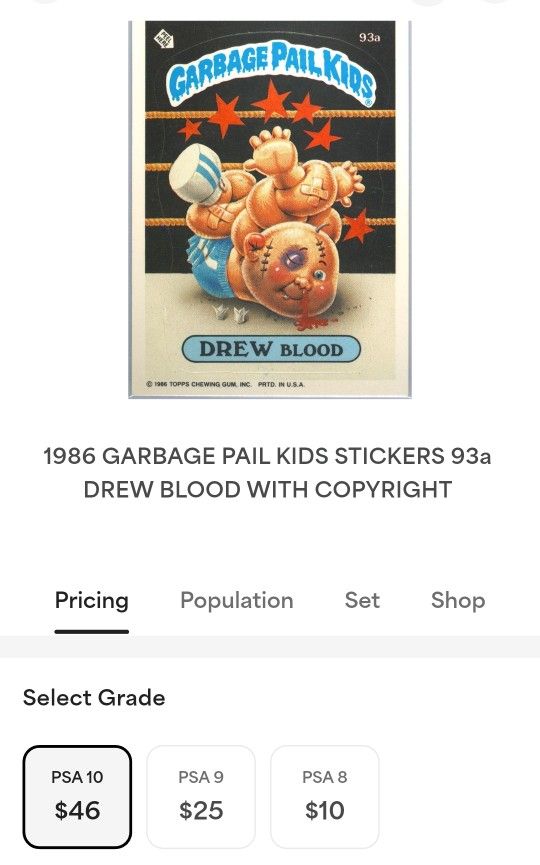 Garbage Pail Kids 1986
