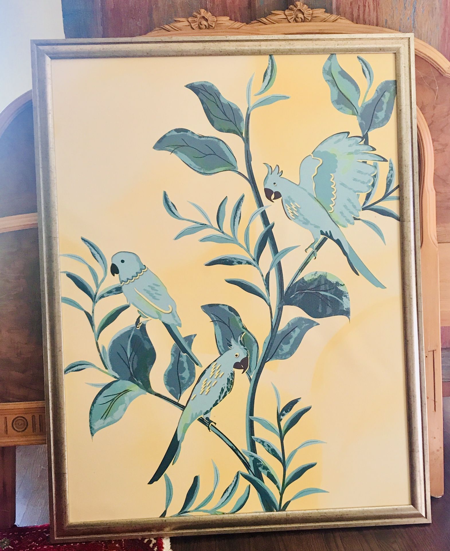 Large Framed Tropical  Art