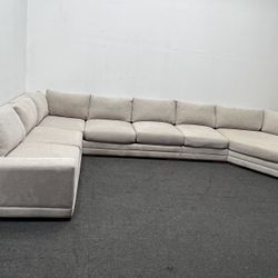 Living Spaces Everett II Beige Oversized Sofa with Right Arm Facing Cuddler. We deliver & setup. 