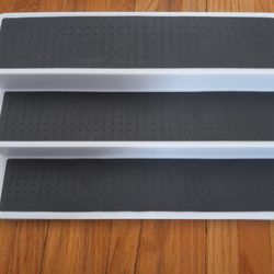 Non Skid 3 Tier Lazy Susan White Grey Silicon Surface Spice Racks Kitchen Can Shelf Home Countertop Organizer Bathroom Storage Pantry Cabinet, 14.4"/3