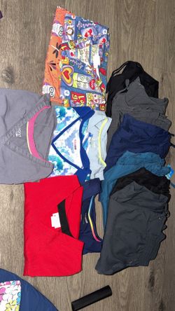Mixed scrub tops and bottoms L/XL