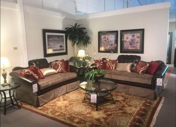 Traditional sofa loveseat.