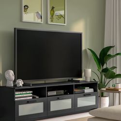 IKEA BRIMNES Black TV Stand & Drawers 