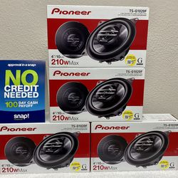 New Pioneer 4” inch 210 Watts Max Car Audio Speakers (pair) No Credit Easy Financing 🔥🔊